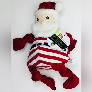 Santa Plush Dog Toy Squeaks When Squeezed Tuffut Technology New H&H